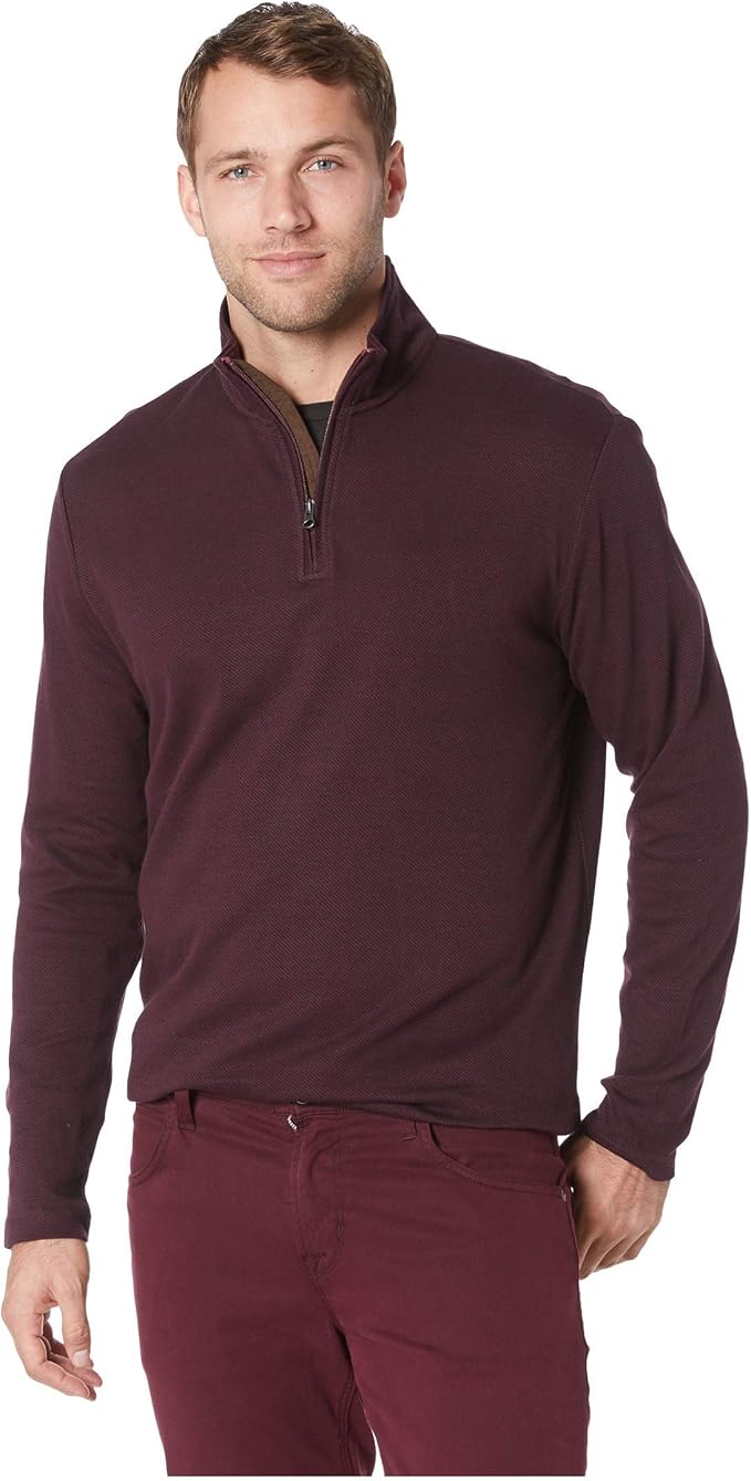 Chaps Mens CottonTwill 1/4 Zip at Amazon Men’s Clothing store