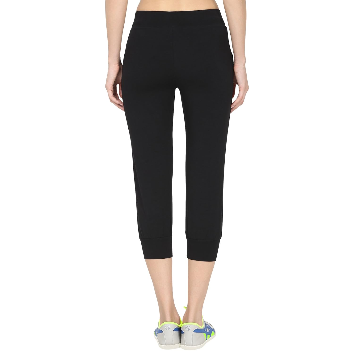 onesport black regular fit sports track pants for women(onsp42bl)