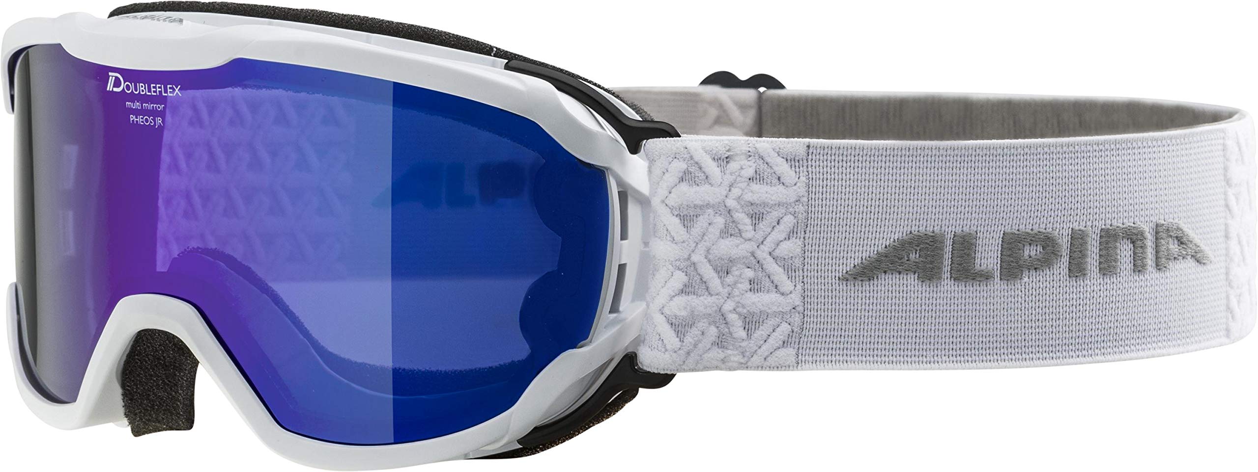 ALPINA Unisex - Children, PHEOS MM ski goggles, white, One Size