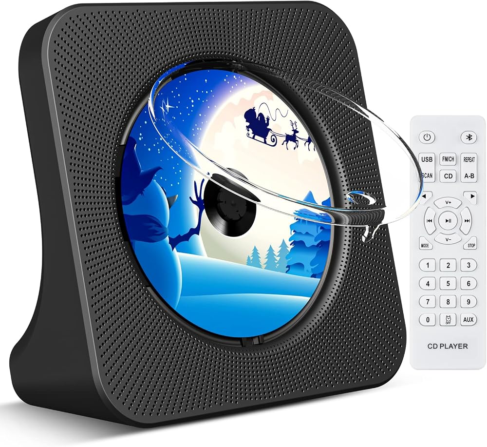 KOVCDVI CD Player with Bluetooth 5.0, USB, FM Radio, Dual Speakers