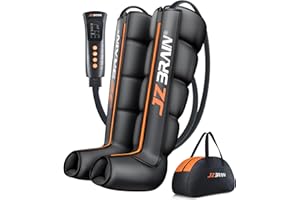 JZBRAIN Sequential Air Compression Recovery System : Professional Full Leg Compression Boots for Circulation and Pain Relief - Sequential Device for Muscle Relaxation - for Athletes, Women, Men