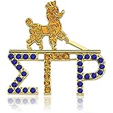 Rhinestone SGRho Sorority Brooch Pin for Women Sigmaa Gamma Rho Gift Greek Sorority Jewelry Paraphernalia Gift for Soror