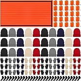 Chicingyou 120 Pcs Homeless Care Package Supplies Bulk Winter Emergency Thermal Blankets Warmer Beanie Socks Touchscreen Gloves for Men Women Cold Weather Outdoor Survival Kits(Multicolor)