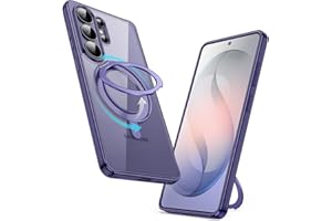 JETech 360 Degree Rotatable Ring Case for Samsung Galaxy S26 Ultra, Compatible with MagSafe, Clear Shockproof Phone Cover wit