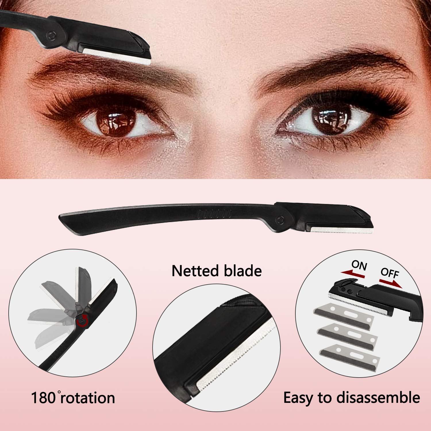Eyebrow Kit, 4 in 1 Stainless Steel Eyebrow Grooming Set, Eyebrow Scissors, Eyebrow Brush, Tweezers, Eyebrow Razor, Eyebrow Trim Tool Set for for Women Men (4Pcs): Beauty