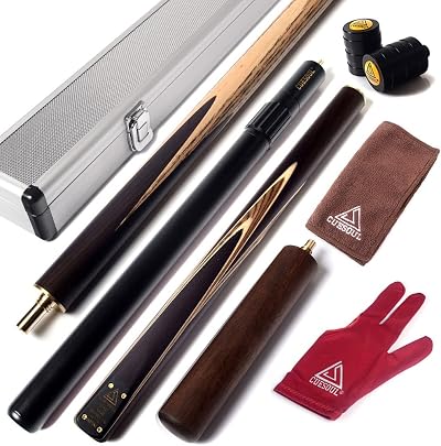 CUESOUL 57" 3/4 Jointed Snooker Cue 18oz with Extensions & Case