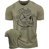 Gymish Lifestyle No Pain No Gain Skull Gym Lifting Motivation T-Shirts for Men