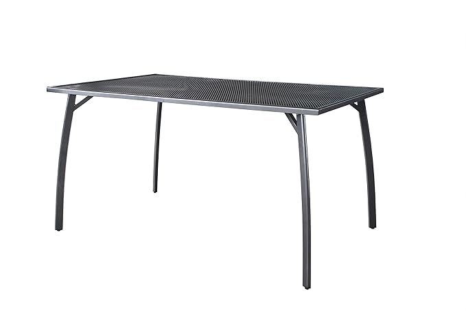 RRR Gartentisch 180 x 90, aus hochwertigem pulverbeschichtetem Streckmetall, rechteckig