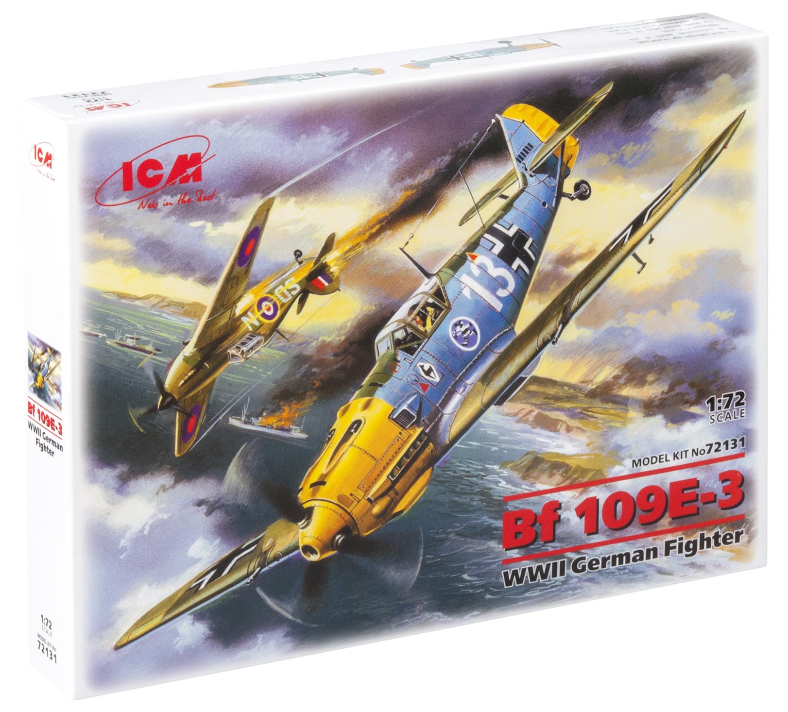 ICM 1:72 - Messerschmitt Bf 109E-3 WWII German Fighter