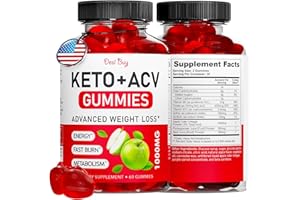 DESI BUY Keto ACV Gummies Advanced, with Apple Cider Keto Supplements, Gluten-Free, Apple Flavor Formula for Men & Women, Made in USA Keto+ACV, 1000 mg (60 Count (Pack of 1))