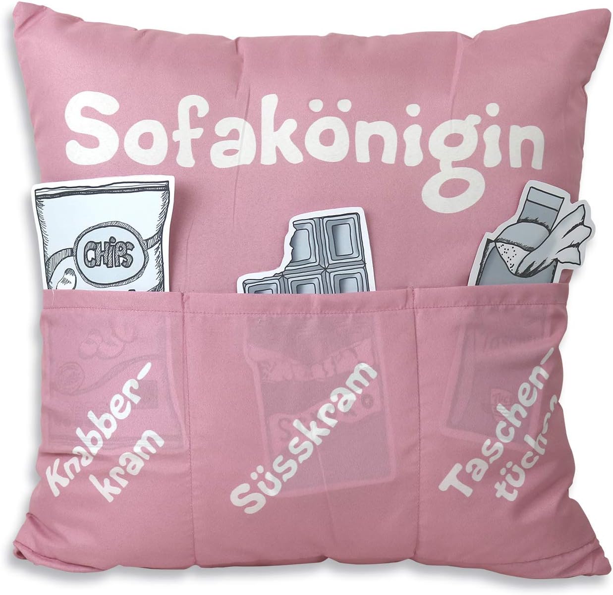 Cuscino Divano Con Tasche Sofahelden - Porta Oggetti Pratico E Divertente Per Telecomando