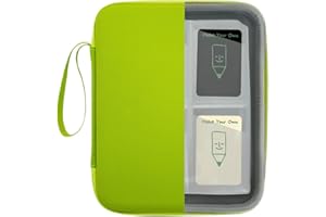 JDSZM Card Case Holder for Yoto Cards Album Pouch Storage Organizer 120 Pockets, Large Capacity Portable Folder with 2 Zipper and Carry Strap, Yoto Card Binder with Sleeves for Travel (Fluorescent Green)