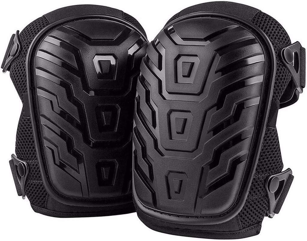 Elisanliving Professional Knee Pads – Heavy Duty Foam & Gel Cushion Hardshell