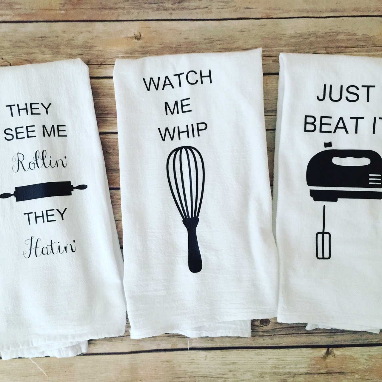 Amazon Com Custom Song Lyric Tea Towels Kitchen Towels Set Of 3