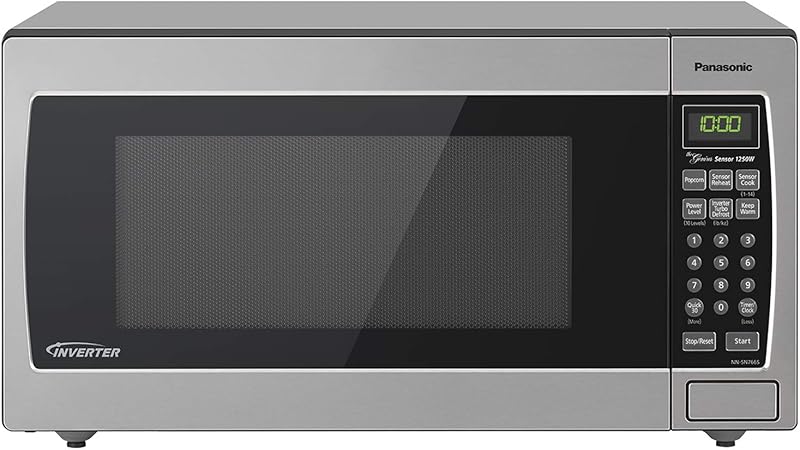 Panasonic Microwave Oven NN-SN766S Stainless Steel Countertop/Built-In with Inverter Technology and Genius Sensor, 1.6 Cu. Ft, 1250W