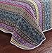 Striped Jacquard Style 2-Piece Patchwork Bedspread Quilt Sets 100% Cotton Twin
