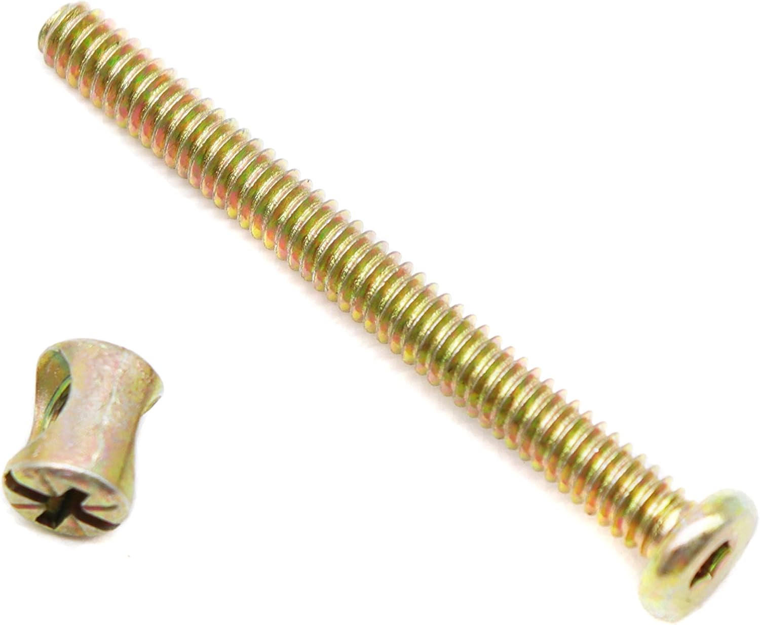 binifiMux 15Pack 1/420 x 31/2" Crib Screws, Zinc Plated