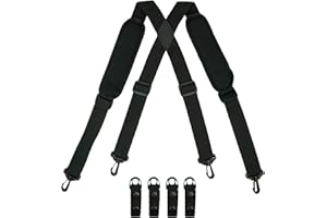 MELOTOUGH Tactical Suspenders Duty Belt Police Suspenders for Law Enforcement Belt with Padded Adjustable Shoulder