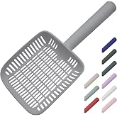 CATSTAG TypeC Cat Litter Scoop - Small Holes (0.11in) Big Size Scooper - Long Handle &amp; Easy Cleaning - Hanger for Litter Box