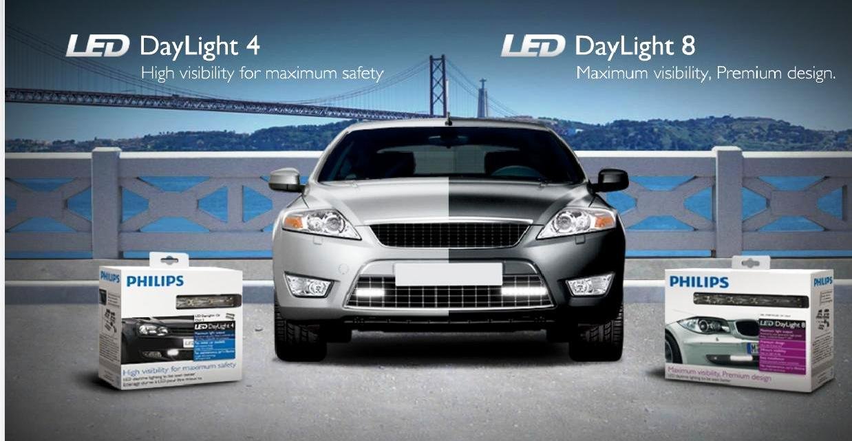 Philips 12820WLEDX1 DayLight 4 High Powered Luxeon LED Daytime Running