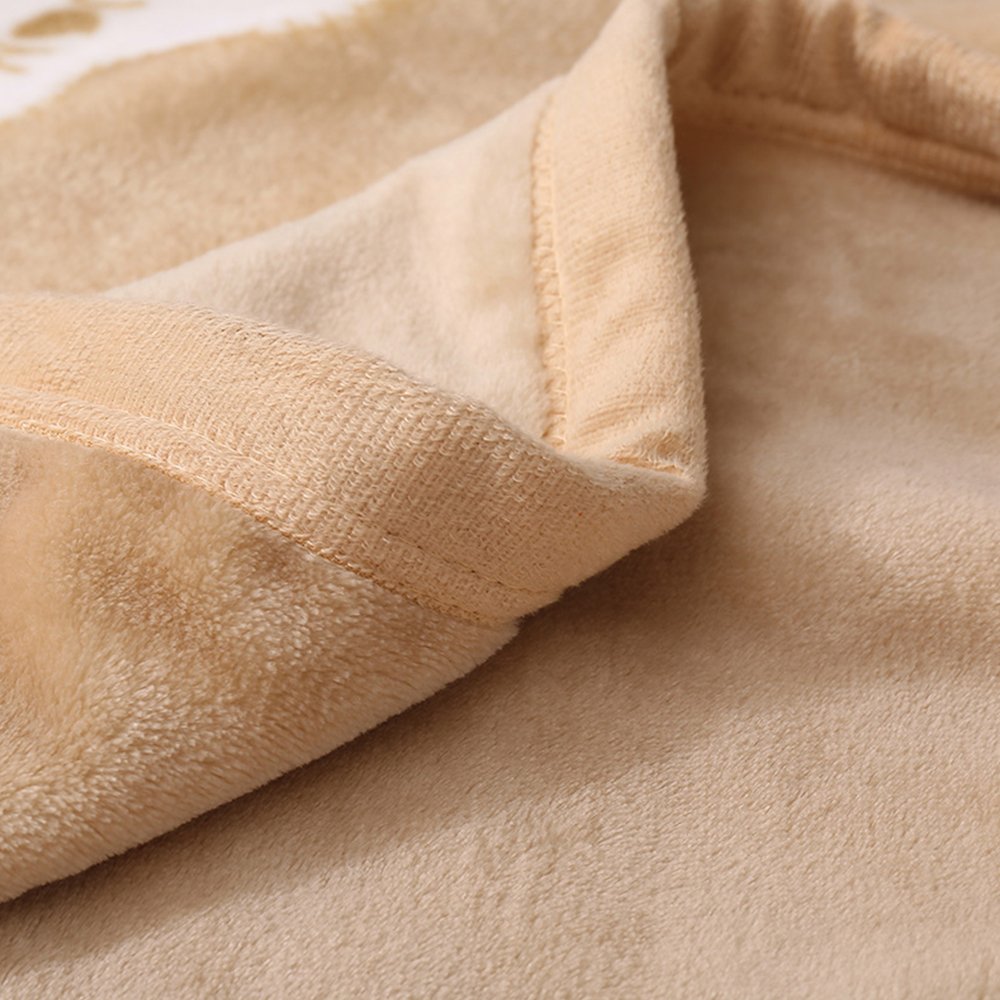 MYLUNE HOME Faux Fur Mink Fleece Blanket Throws Quilt with Snowflakes Pattern for Bedroom Living Rooms Sofa Full/Queen/King Size