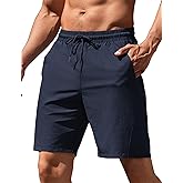 COOFANDY Men's Running Athletic Shorts 9" Gym Workout Lightweight Elastic Waist Sports Shorts