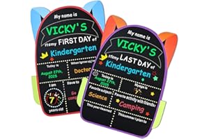 Fidqiog Backpack Style School Chalkboard, First Day of School Decorations & Sign for Classroom, Kindergarten, Kids