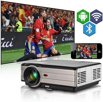 Proyector de vídeo Bluetooth Wifi 4000 lumen 1280x800 LCD Home ...