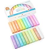 Shuttle Art Tempera Paint Sticks, 20 Pastel Colors, Solid Tempera Paint for Kids, Super Quick Drying, Works Great on Paper Wood Glass Ceramic Canvas