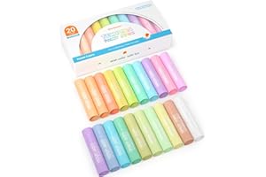 Tempera Paint Sticks, 20 Pastel Colors, Solid Tempera Paint for Kids, Super Quick Drying, Works Great on Paper Wood Glass Cer
