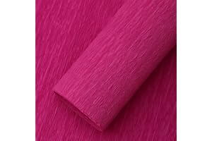 VKEDA Crepe Paper Roll (17Inch x 8.2Ft/2Rolls), Heavy Papel Crepe Set Multi-Color, Crepe Paper for Birthday Wedding Party Decoration DIY Craft (Rose)