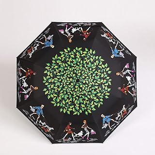 Schwarz Kunststoff Sonnenschirm, Ultra-Light Sonnenschutz UV-Schutz Sunny Regen Dual-Use-Göttin Umbrella - Auto Open,Schwarz