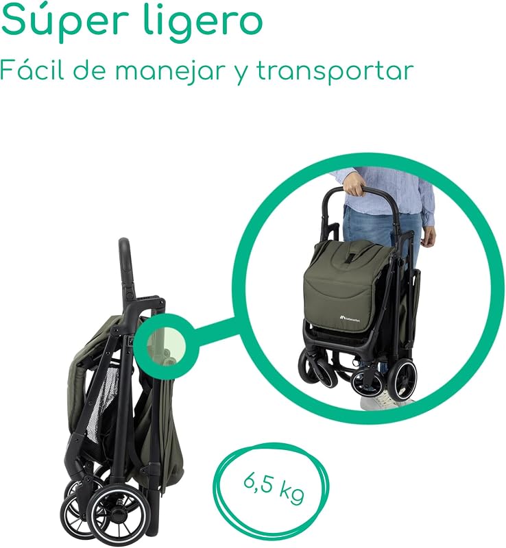 Azur, carrinho de bebé, 0–3 anos (15 kg), grafite mineral