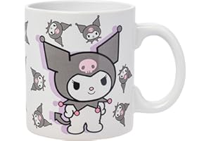 Silver Buffalo Sanrio Hello Kitty and Friends Kuromi Poses Ceramic Mug, 20 Ounces