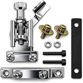 AIAS AS-4 Snare Drum Strainer and Butt Plate Set, Chrome Throw-Off with Mounting Hardware, 3/4 in and 2 7/16 in Hole Spacing