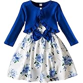 HNXDYY Toddler Girl Sleeveless Dress and Cardigan Set