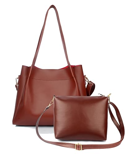 Mammon Womens/girls latest stylish Handbags and sling bag combo(HS-Combo-BIB-Tan)