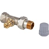 Danfoss RA2000 Fixed Capacity NPT Radiator Valves for Thermostats | Works with RA 2000 Radiator Operators 015G4290, 013G8562, 013G8565, 013G8564 | FPT x MPT Union Tailpiece (3/4" Straight)