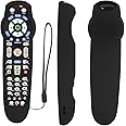 Protective Silicone Remote Case for Verizon FiOS Remote, for Fios 2-Device-in-1 Remote Version Ver 2/3/4/5 RC2655007/01 Shockproof Washable Skin-Friendly Remote Control Cover with Loop (Black)