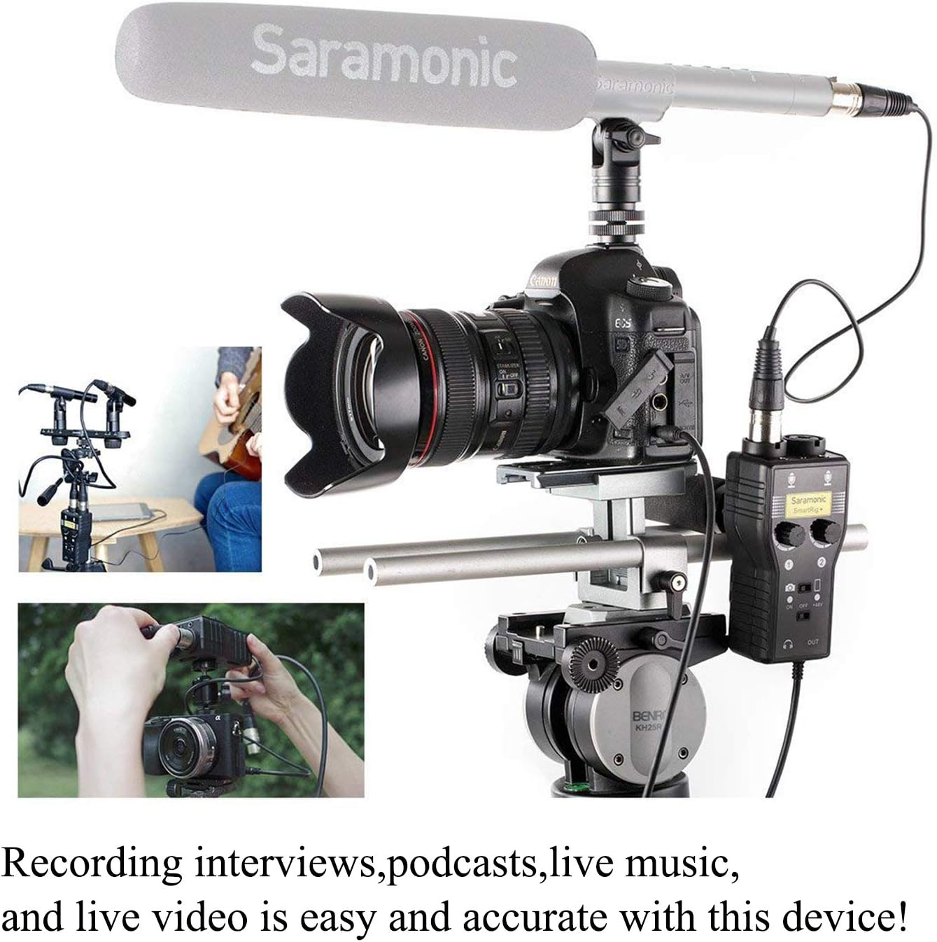 Saramonic SmartRig+ 2Channel XLR/3.5mm Karaoke Microphone Audio Mixer