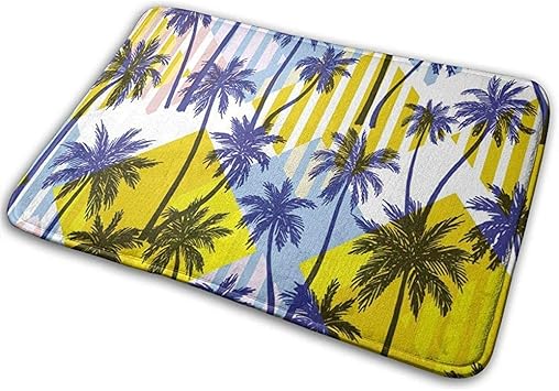 dilidy Alfombrillas de Palmera Tropical Alfombrillas Antideslizantes