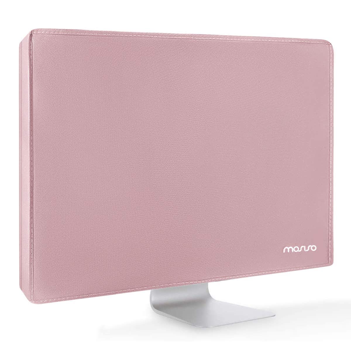 MOSISO Monitor Dust Cover 22, 23, 24, 25 inch Anti-Static Dustproof LCD/LED/HD Panel Case Computer Screen Protective Sleeve Compatible with iMac 24, 22-25 inch PC, Desktop and TV, Pink