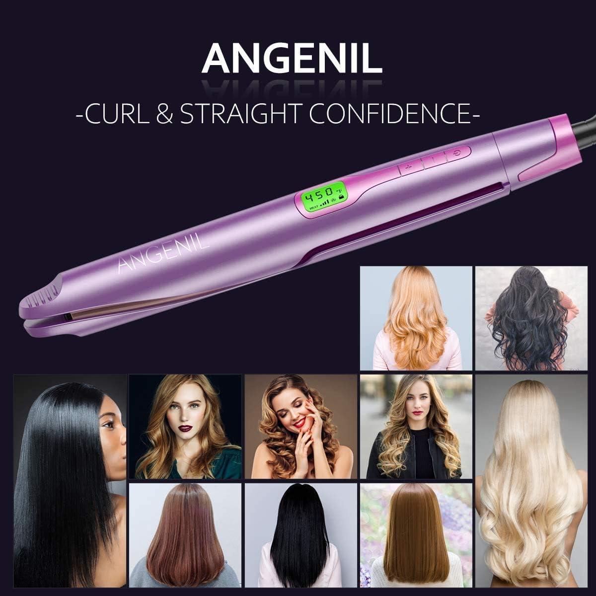 ANGENIL 2 in 1 Hair Straightener and Curler - Image 3