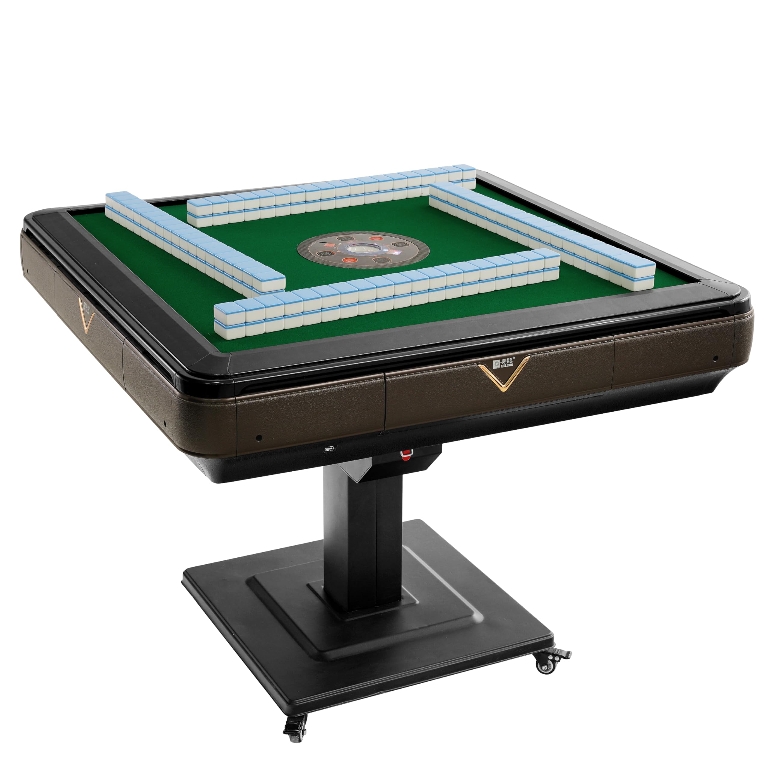 Foldable Automatic Mahjong Table with Wheels 44mm