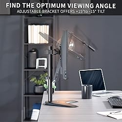 VIVO Single Monitor Desk Stand, Holds Screens up to