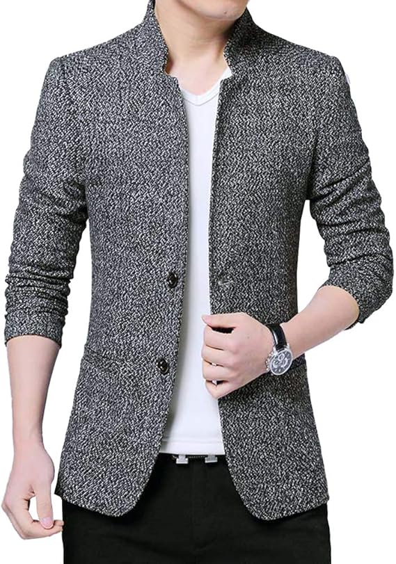 Amazon Ceen ジャケット メンズ スーツ 立ち襟 ブレザー ツイード 無地 M 5xl コート ジャケット 通販