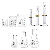 EISCO Laboratory Glassware Set, 9pcs - Includes