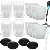 Vacuums Filters Sets Replacment for Makita Cordless Vacuums LC01Z, XLC02ZB, XLC02R1B, XLC02RB1W, XLC02ZW, XLC09ZB, DCL180Z, 4 Pre-Filters, 4 Foam Filters, 8 Dust Bag