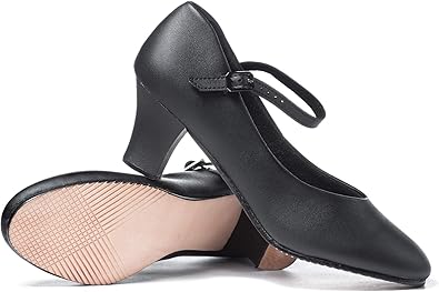 black leather shoes women