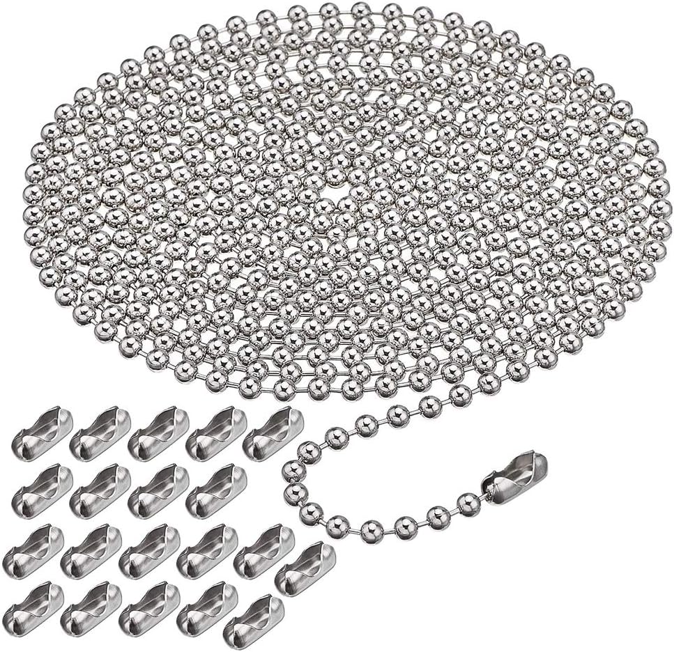 16.4 Feet Ball Bead Chain, Metal Roller Blind Beaded Pull Chain